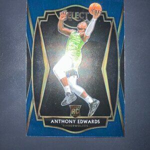 2020-21 Panini Select - Premier Level Anthony Edwards #169 Blue Prizm (RC)